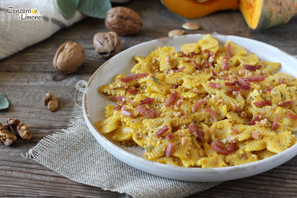 pasta con pesto di zucca