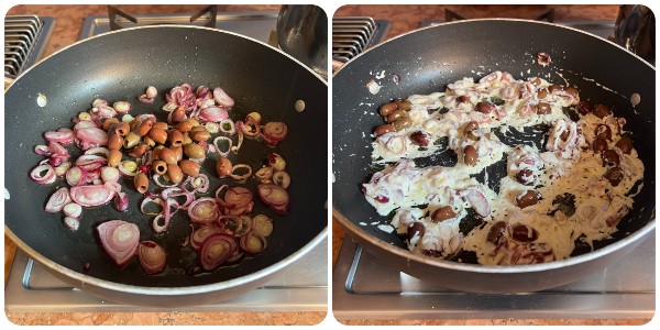 garganelli con cipolle - condimento 