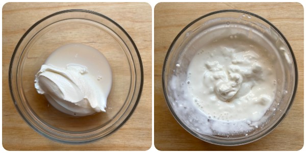 garganelli con cipolle - crema di formaggio
