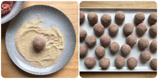 polpettine al profumo di limone - panatura