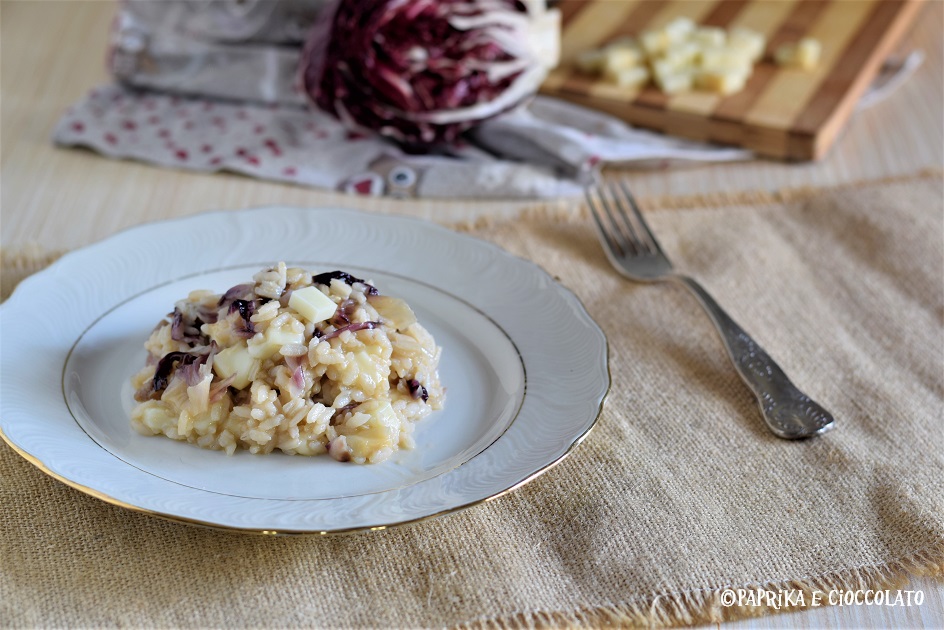 Risotto con radicchio rosso e fontina - Paprika e Cioccolato