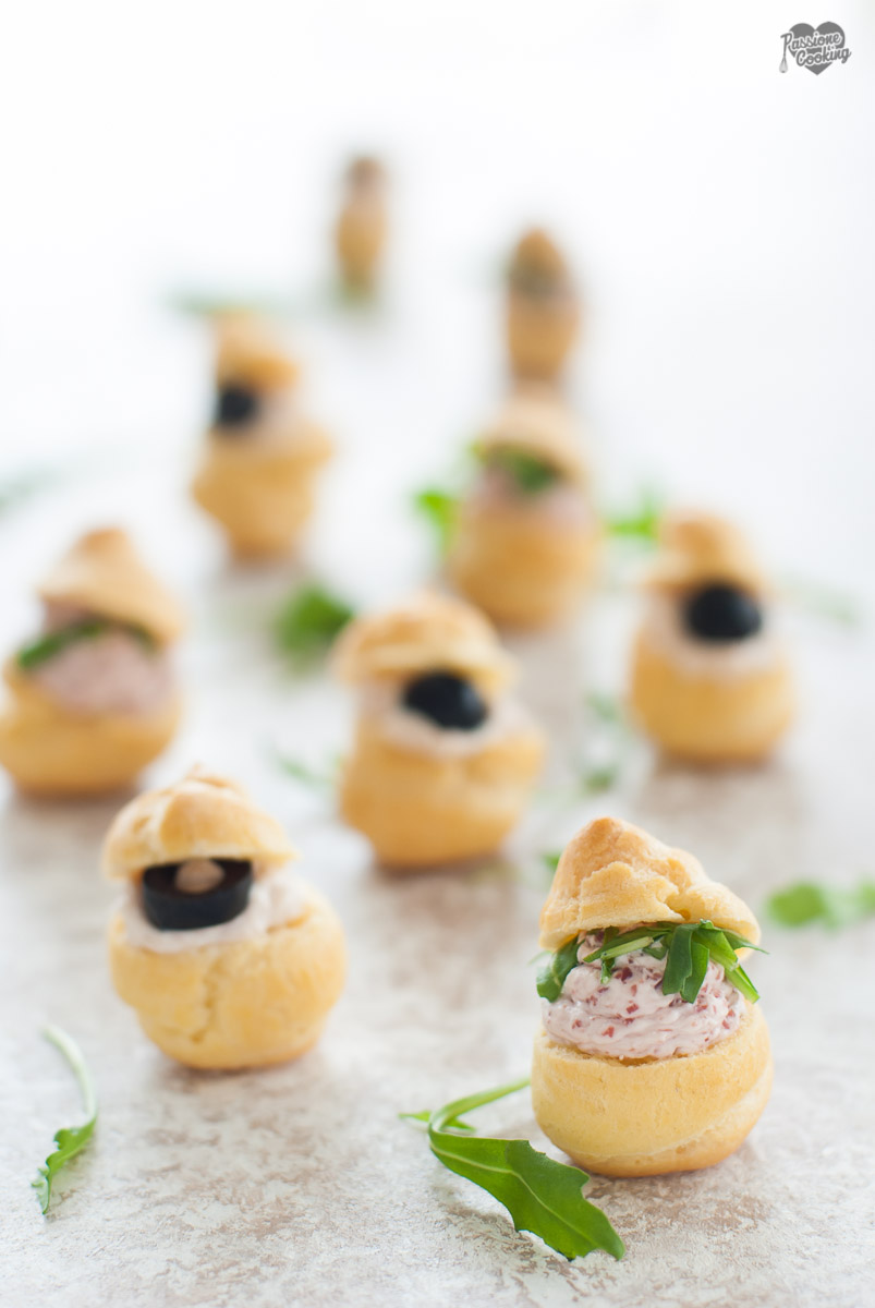 Bignè salati ripieni - fingerfood da aperitivo