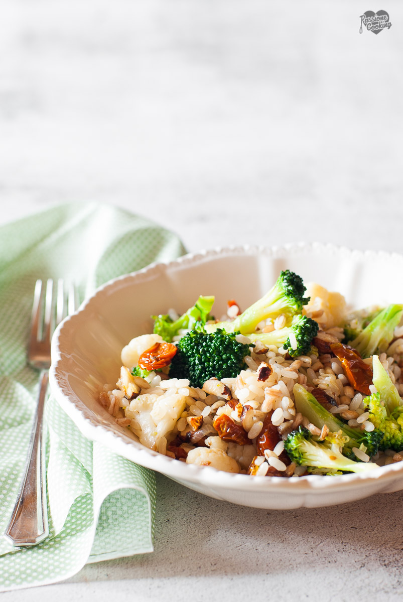 Farro e riso con verdure - primo vegetariano