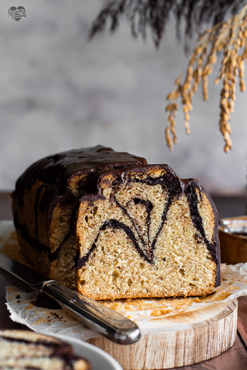 Plumcake con tahina e cacao