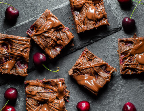 Torta al cacao e ciliegie, senza burro