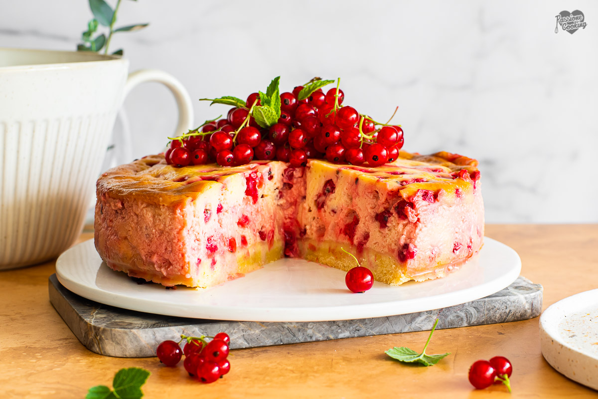 Cheesecake con mascarpone e ribes