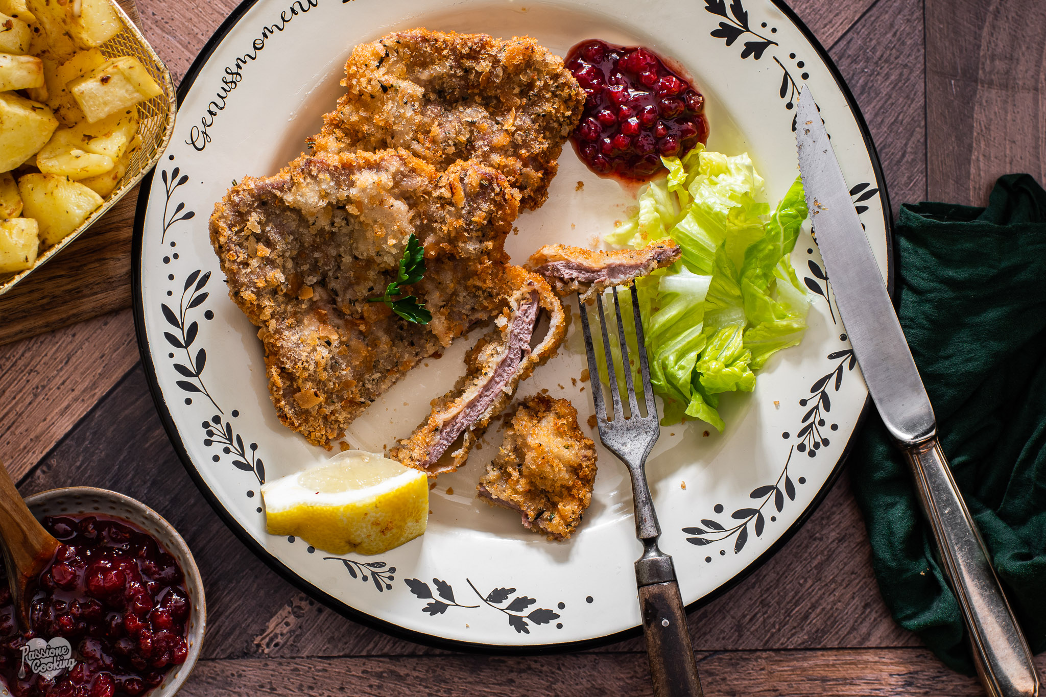 Bistecche di cervo impanate