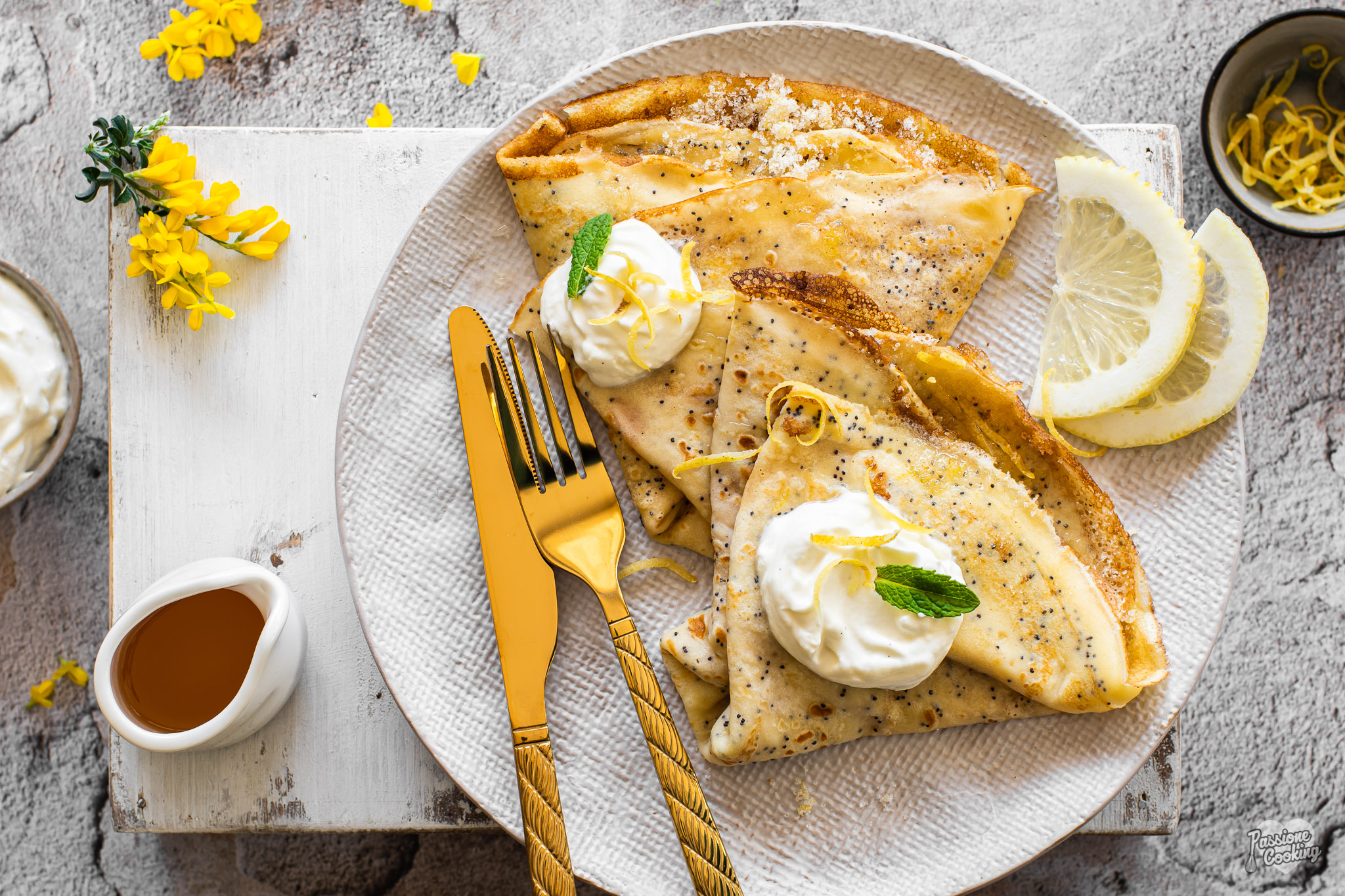 Crepes dolci al limone