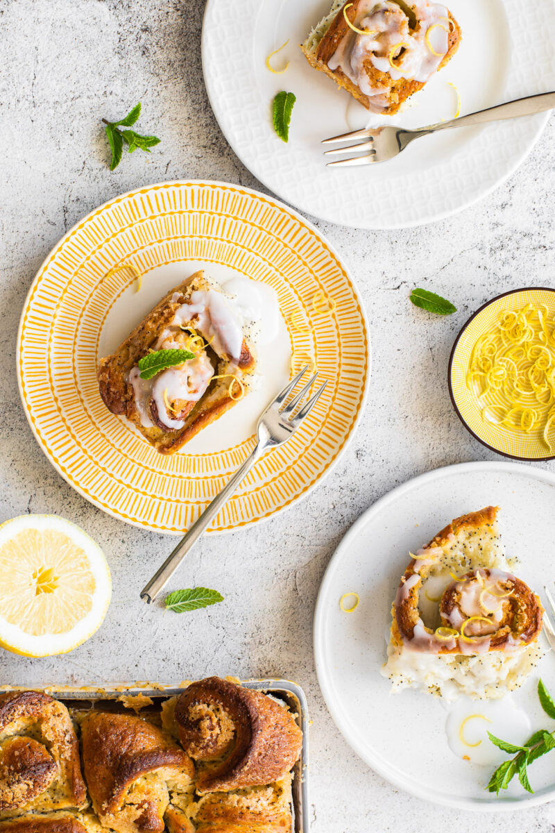 Girelle al limone e papavero