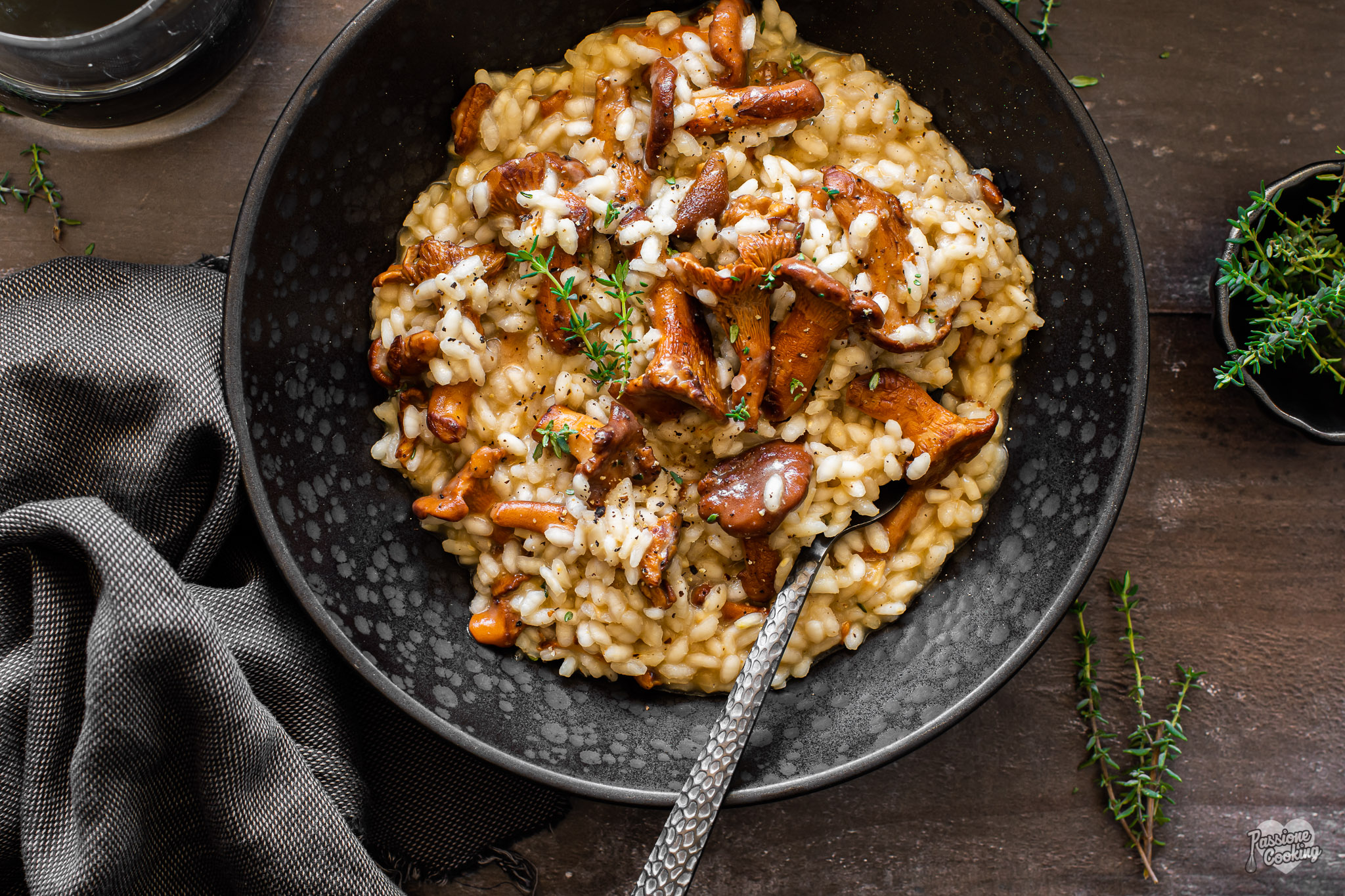 Risotto con funghi e miso