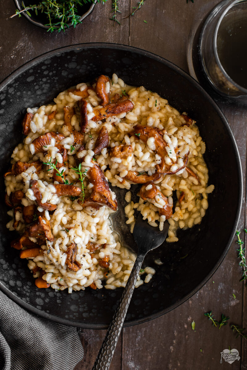 Risotto con funghi e miso