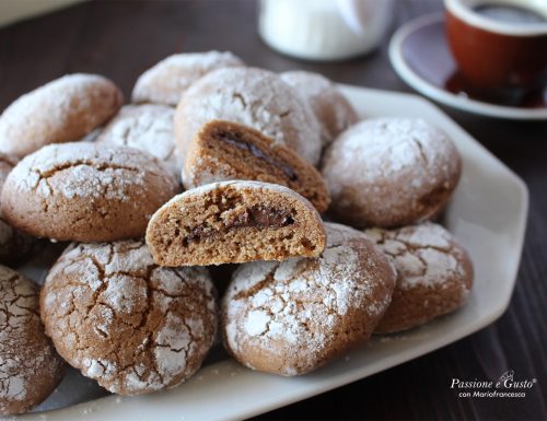 Ghoriba al cioccolato con cuore alla nutella (biscotti marocchini senza burro)