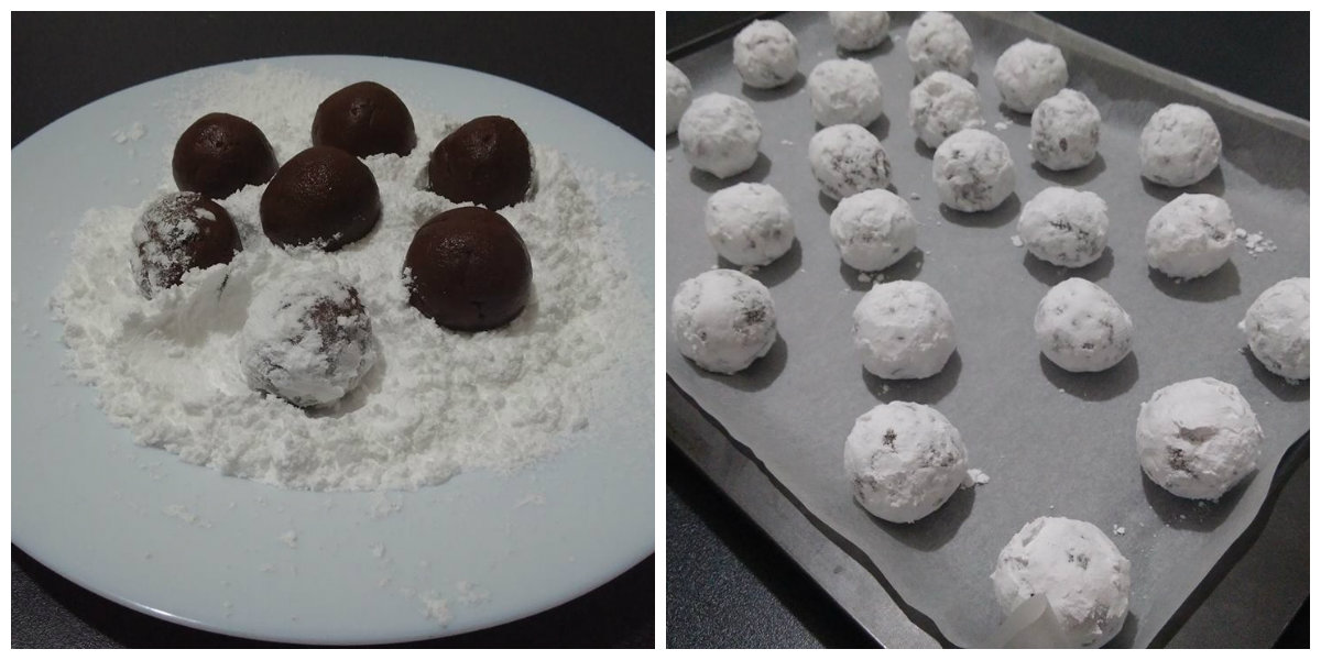 collage preparazione biscotti al cioccolato crepati