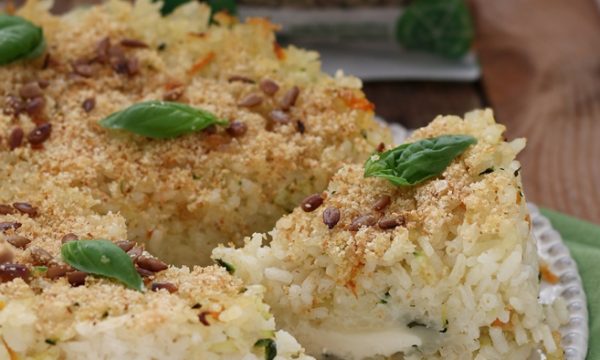 Torta di Riso con Zucchine, Provola e Gorgonzola