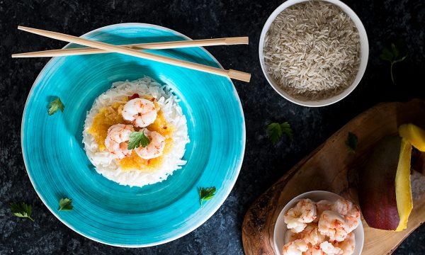 Riso Basmati con Gamberi e Mango