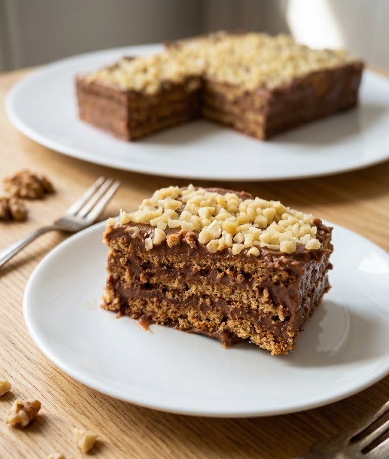 Scopri la ricetta della torta di biscotti e crema al cioccolato: un dolce genuino d'altri tempi, facile e veloce, che sa di infanzia