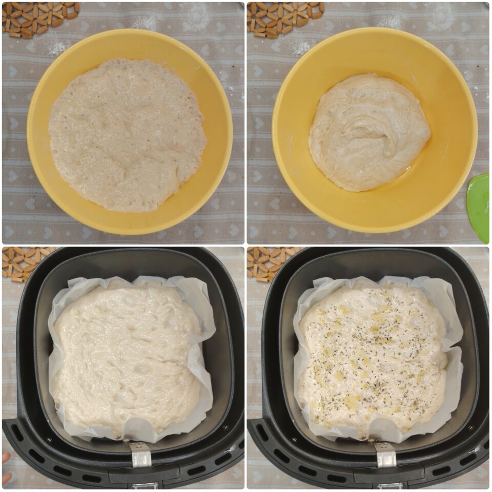 Scopri come preparare una focaccia in friggitrice ad aria alta e morbidissima. Solo 2 ore di lievitazione per un risultato che ti stupirà!