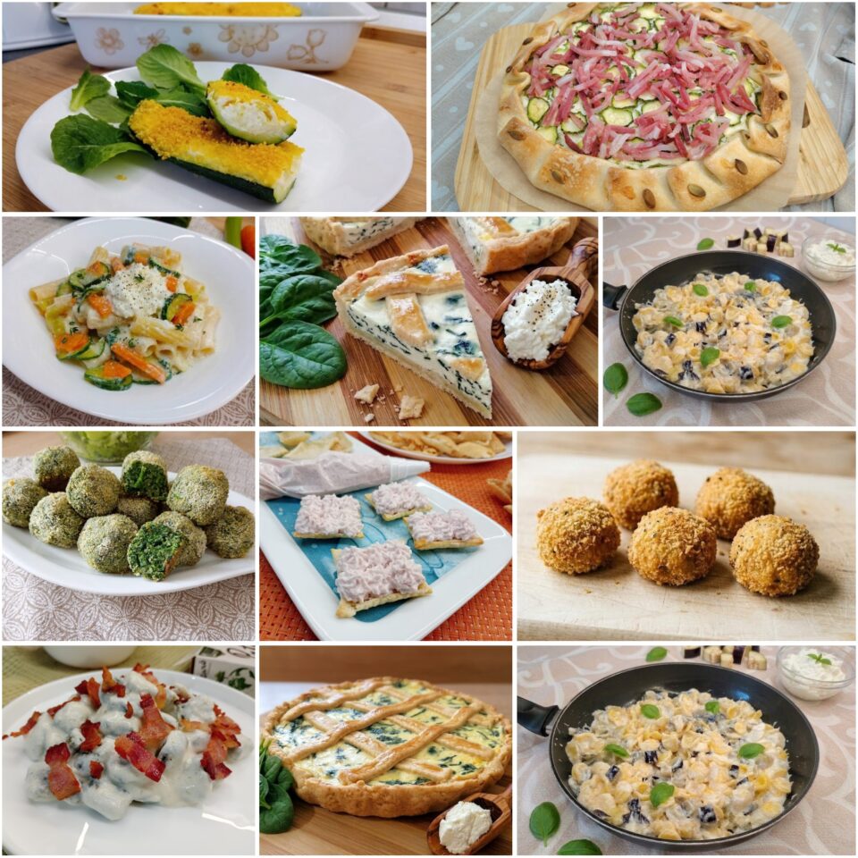 Raccolta di ricette salate con la ricotta. 
