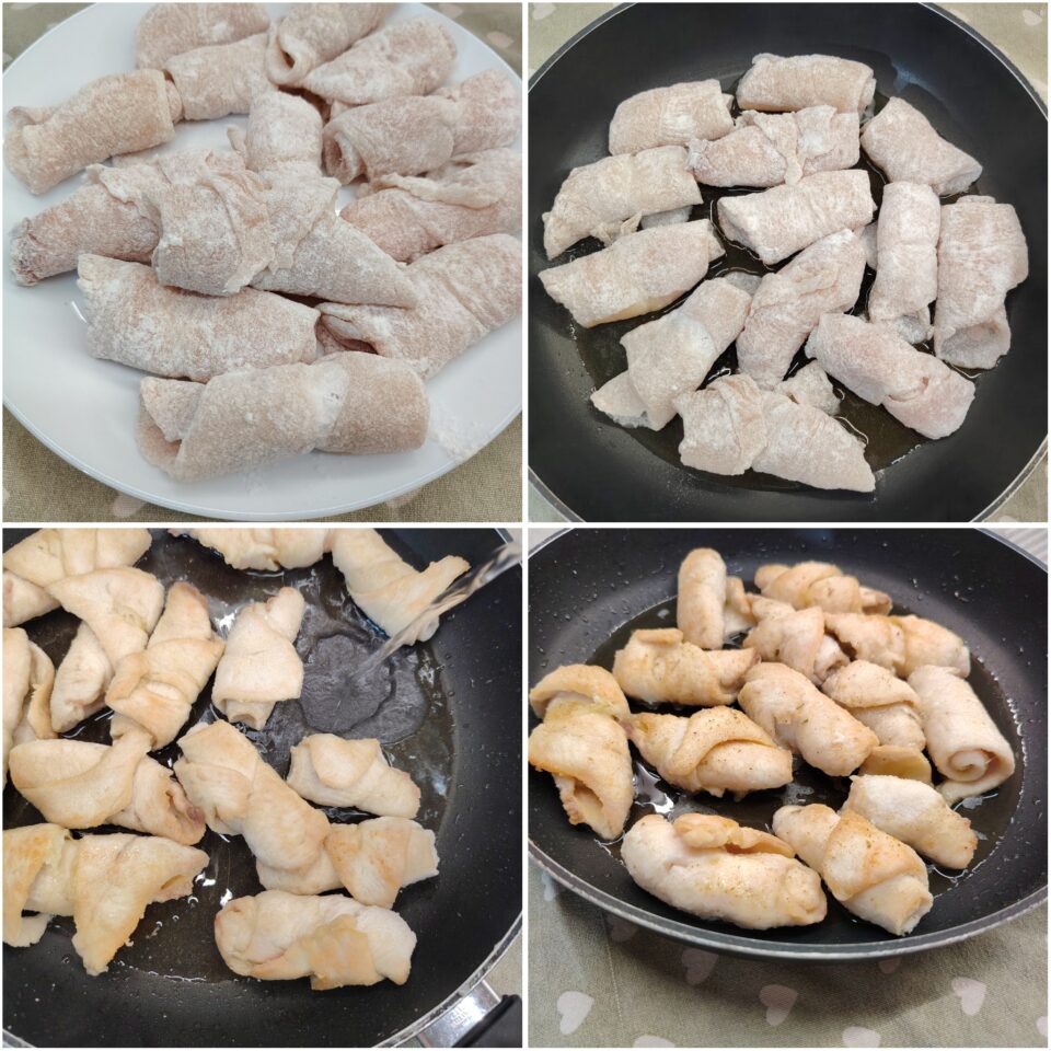 Rotolini di pollo infarinati alla farina di riso: la ricetta furba e morbidissima. 