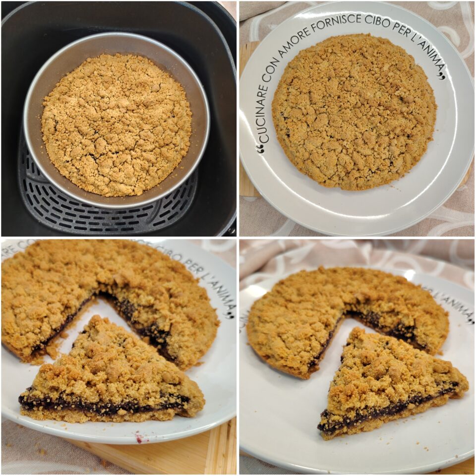 Sbriciolata di grano saraceno e confettura di mirtilli