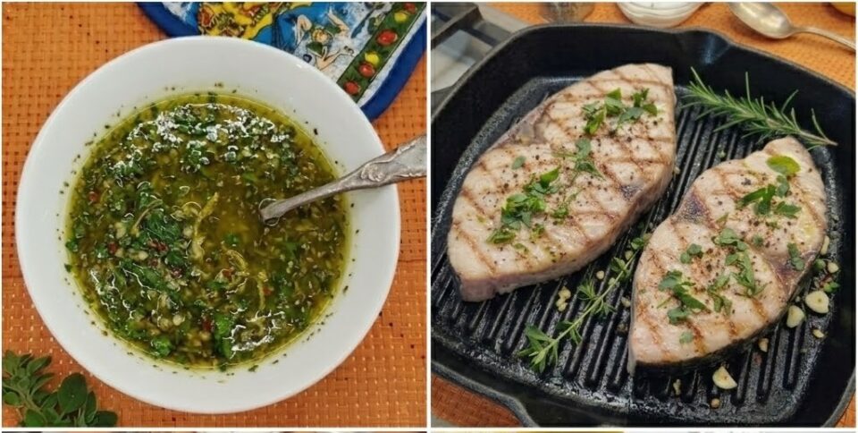 Pesce Spada alla Griglia con Salmoriglio.