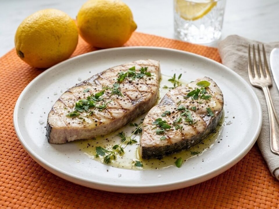 Pesce Spada alla Griglia con Salmoriglio.