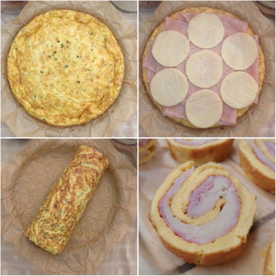 Il rotolo di frittata farcito con prosciutto cotto e formaggio è il mio supereroe.
È una di quelle ricette "salva-cena" che non delude mai. 