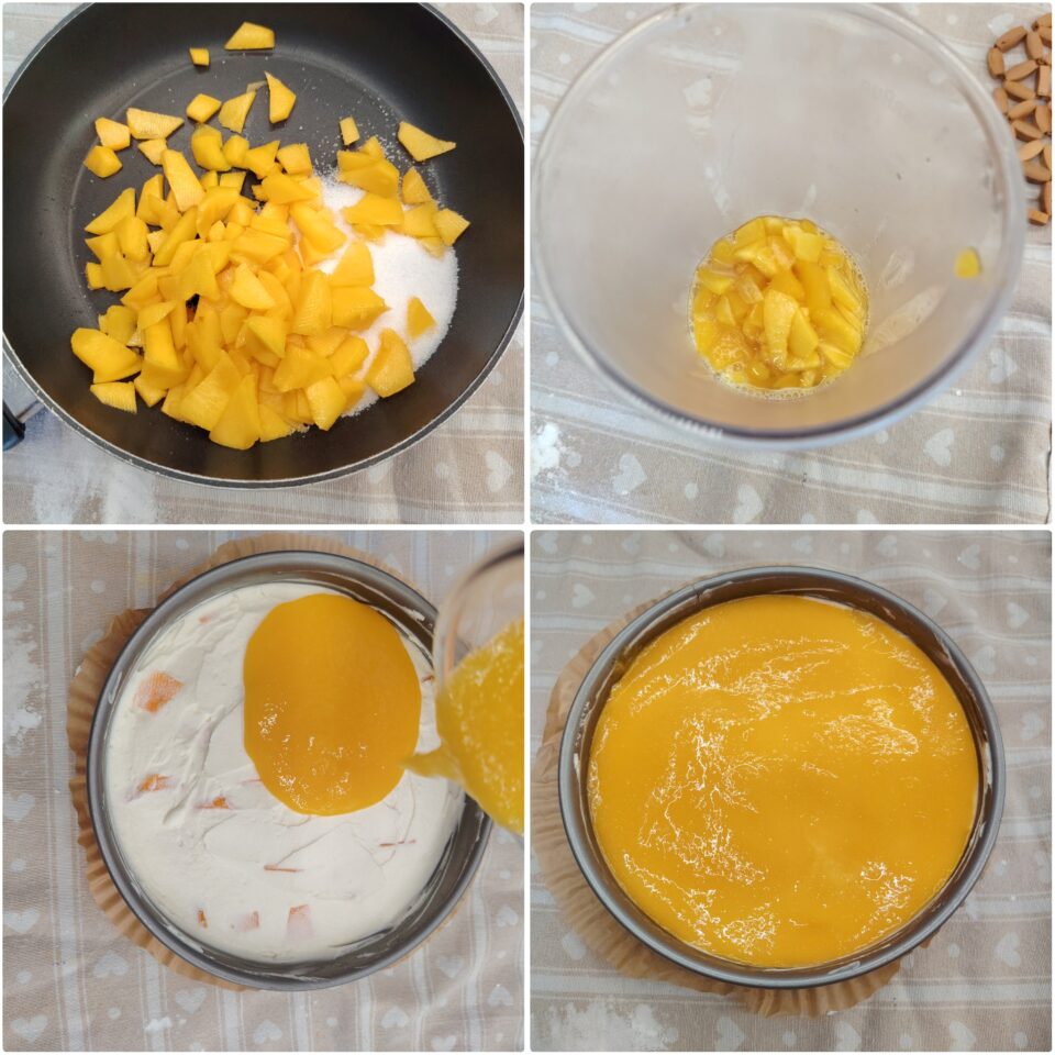Torta fredda alle Pesche facilissima. Un dessert che conquista al primo assaggio per la sua bontà e la sua freschezza. 