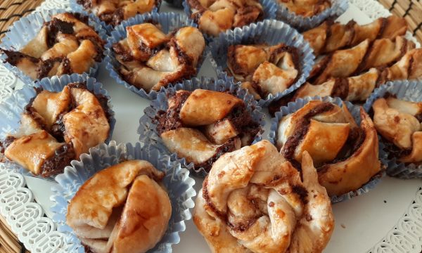 Muffin e girelle di sfoglia con Nutella