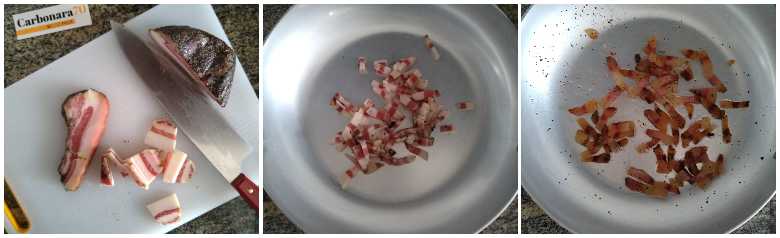 paccheri alla carbonara cottura guanciale