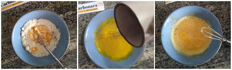 paccheri alla carbonara preparazione tuorli