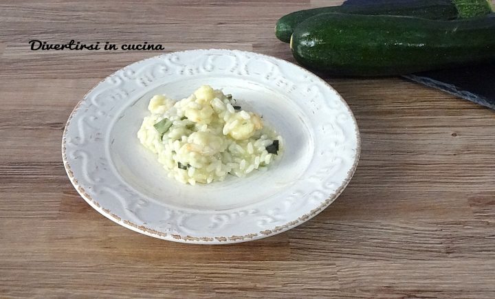 Risotto zucchine e gamberetti con e senza Bimby