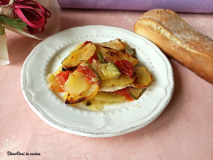 tortino di patate e zucchine al forno