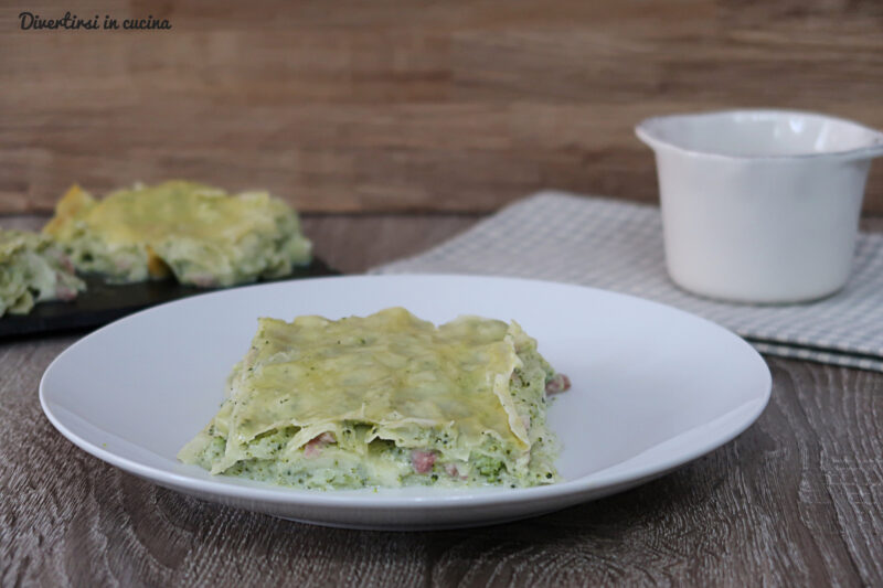 Lasagne con broccoli e speck