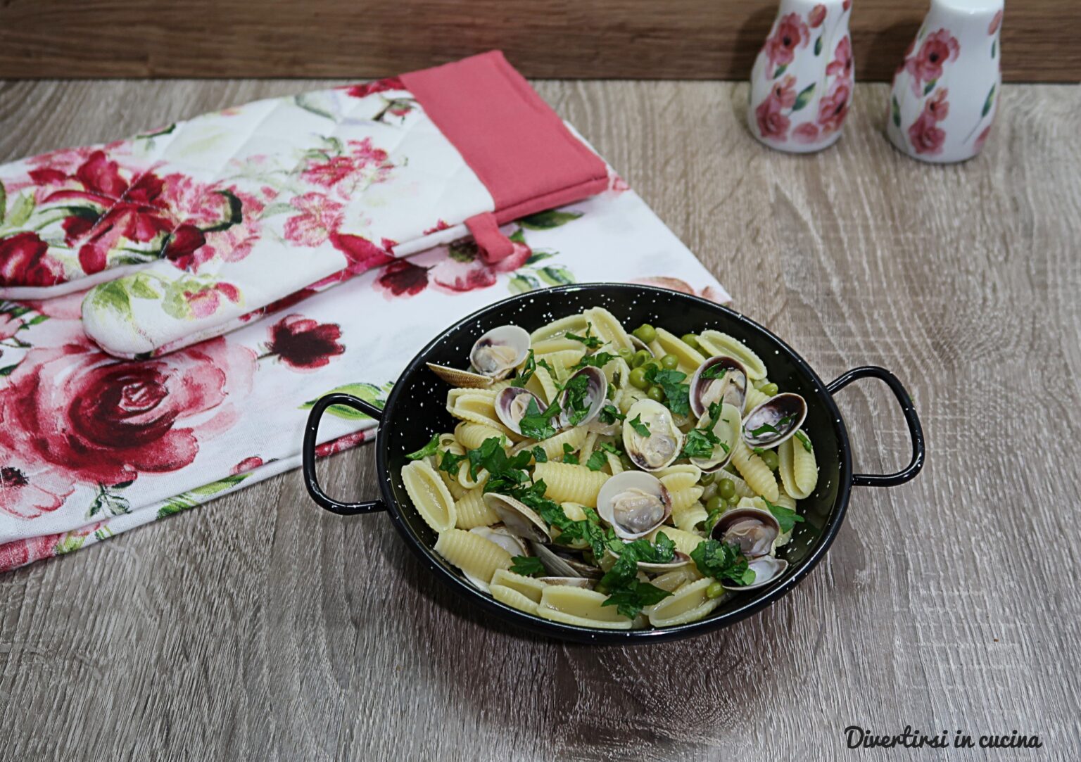 Pasta vongole e piselli Divertirsi in cucina