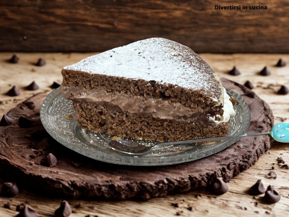 Torta farcita con panna e budino