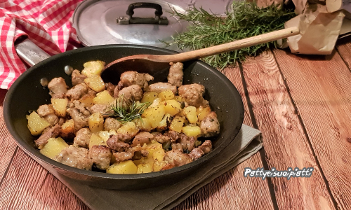 padellata di agnello salsiccia e patate