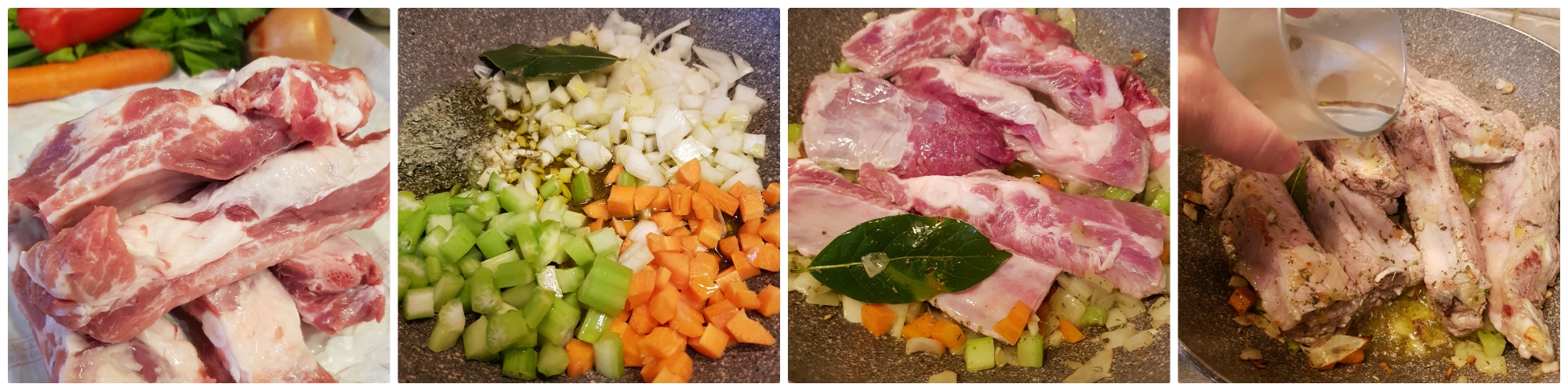 costine di maiale in umido con patate