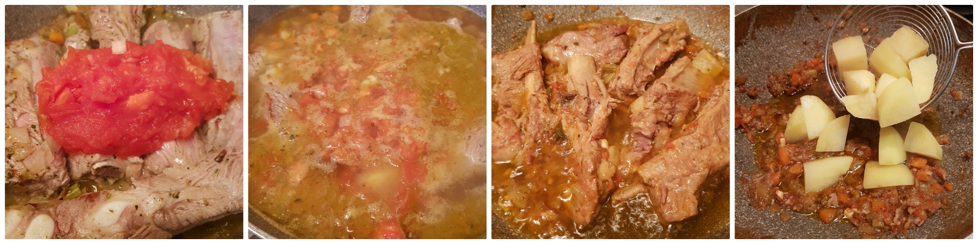 costine di maiale in umido con patate