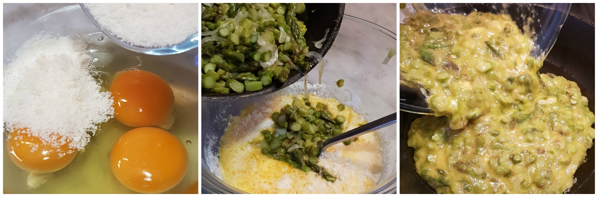 frittata con asparagi e gorgonzola