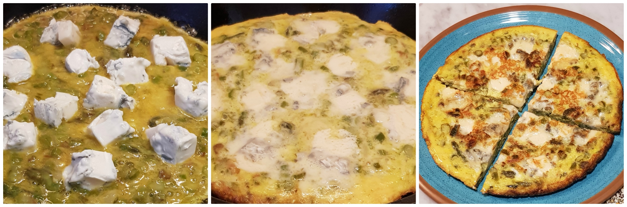 frittata con asparagi e gorgonzola