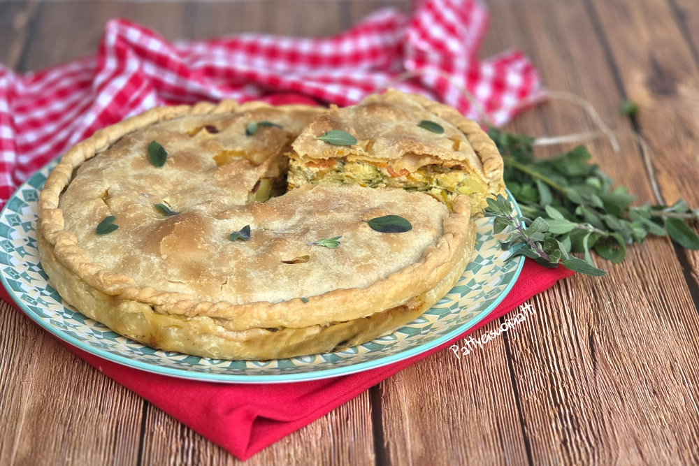 torta salata di verdure miste