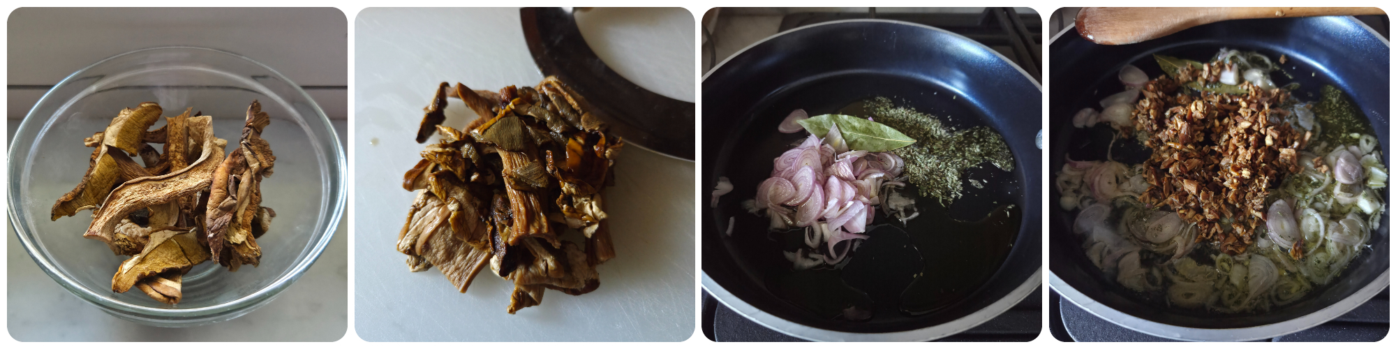 sugo di funghi per i taglierini paglia e fieno