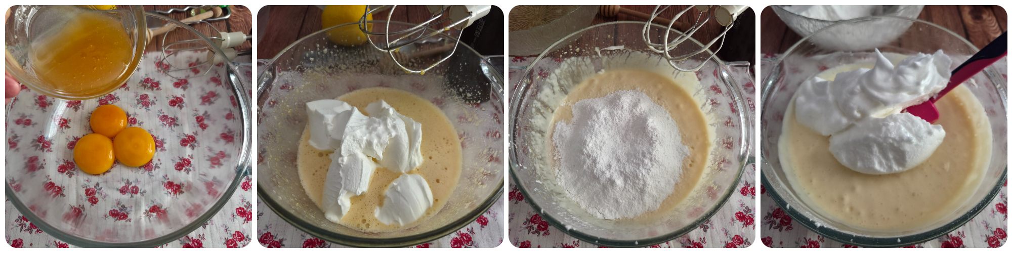 impasto della tortina con yogurt greco e mirtilli