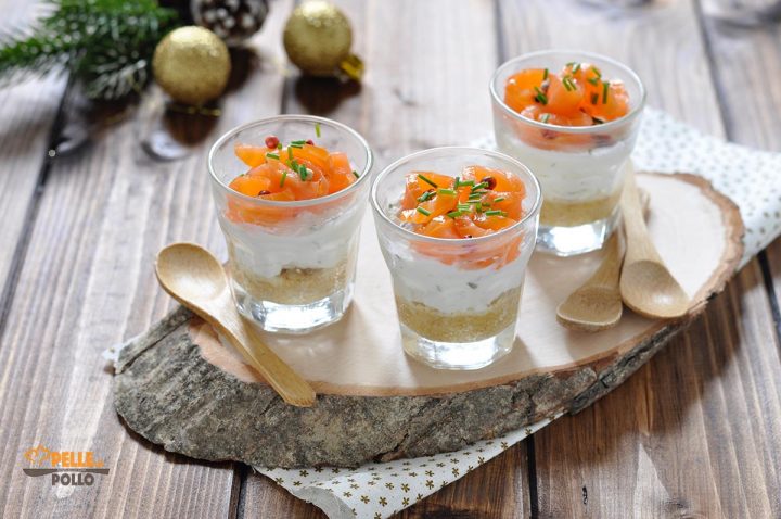 cheesecake salata in bicchiere