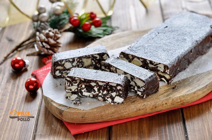 salame di cioccolato al torrone ricetta semplice
