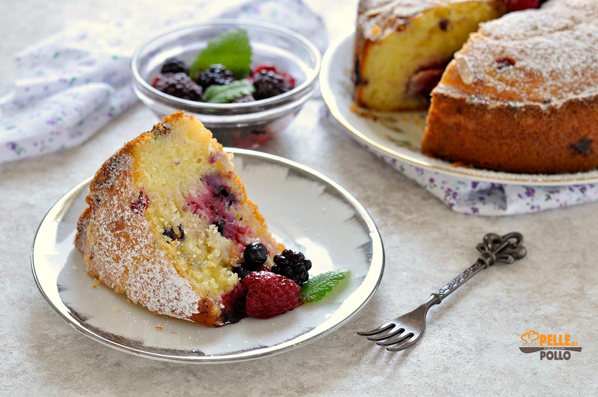 torta yogurt greco frutti di bosco