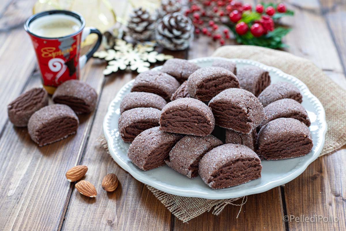 biscotti di Natale morbidi al cacao