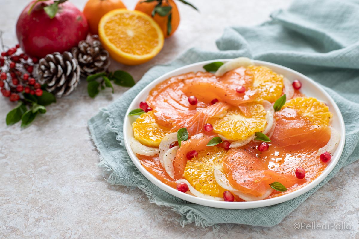 salmone affumicato con arance