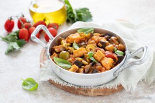 caponata di pesce spada e melanzane